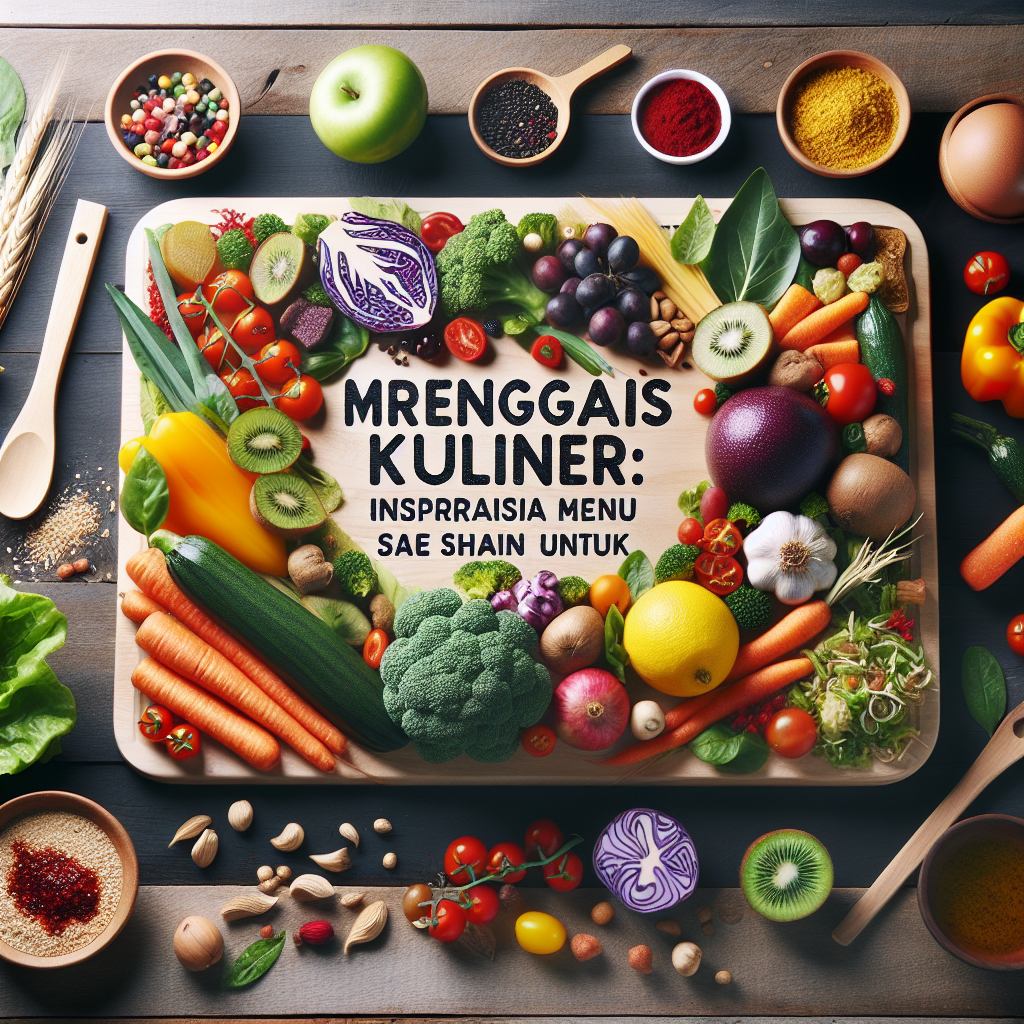 Menggali Kreativitas Kuliner: Inspirasi Menu Makanan Sehat untuk