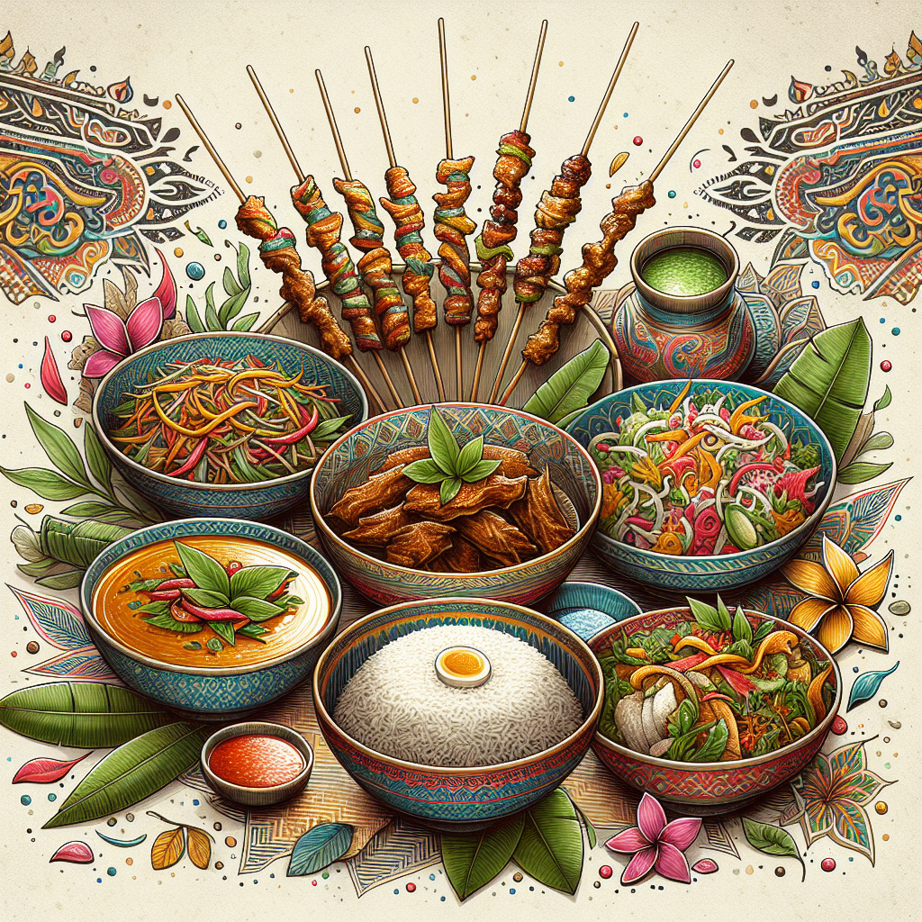 Exploring Traditional Indonesian Cuisine Through Vibrant Food Posters