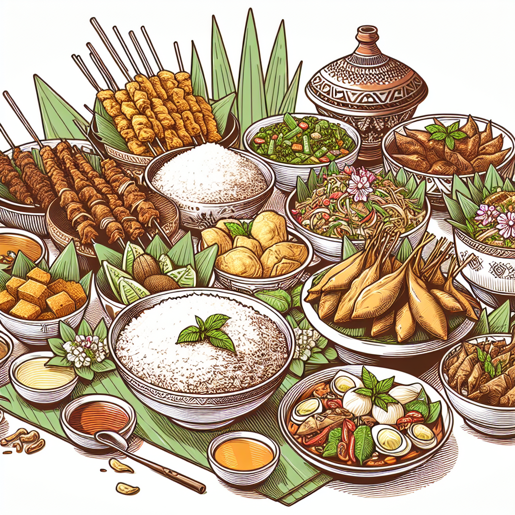 Discover the Art of Indonesian Traditional Food Sketches: A Visual Feast